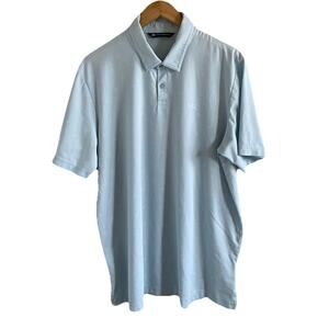 Travis Mathew Mens Final State Short Sleeve Polo Golf Shirt XL Light Blue